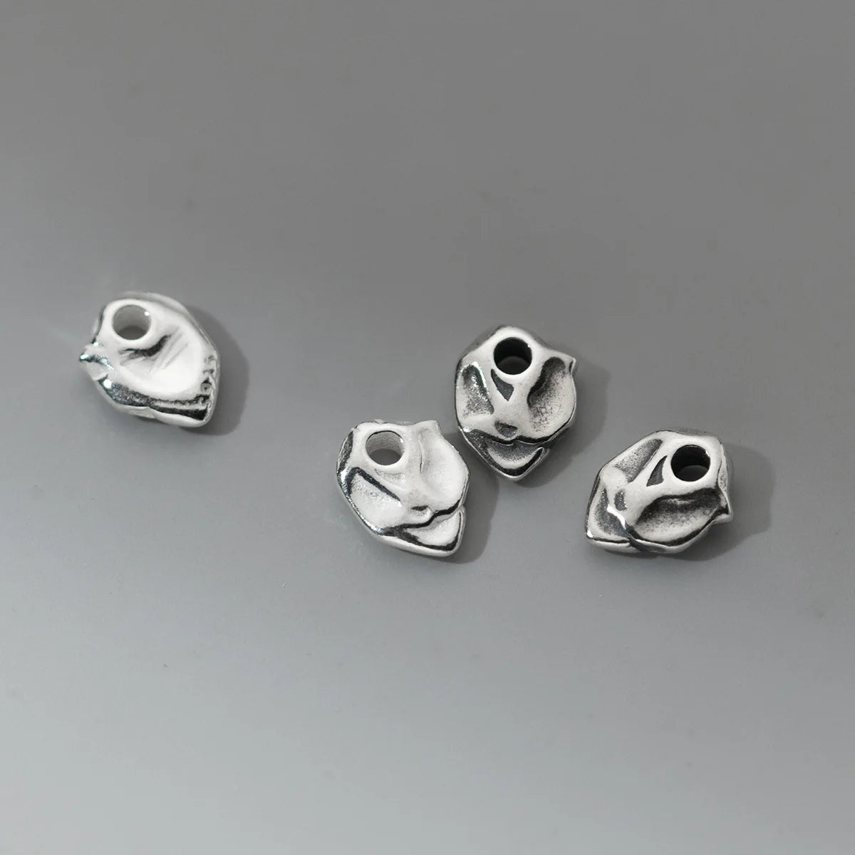 Wholesale Irregular Loose Beads 925 Sterling Silver Irregular Charm Beads for Jewelry Making Accessories