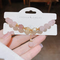Wholesale Fashion Pink Rhinestone Beads Bracelet Jewelry Natural Pink Crystal Beads Bracelet for Women Daily