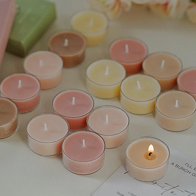 AIKUN Wholesale 2 Hours Popular Unscented Soy Wax Essential Oil Handmade Natural Organic Beeswax Tea Light Candle