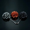 Men's Floral Lapel Pin Brooches for Suits Long Needle Fabric Flower Pins for Wedding Fashion Jewelry & Clothing Accessories