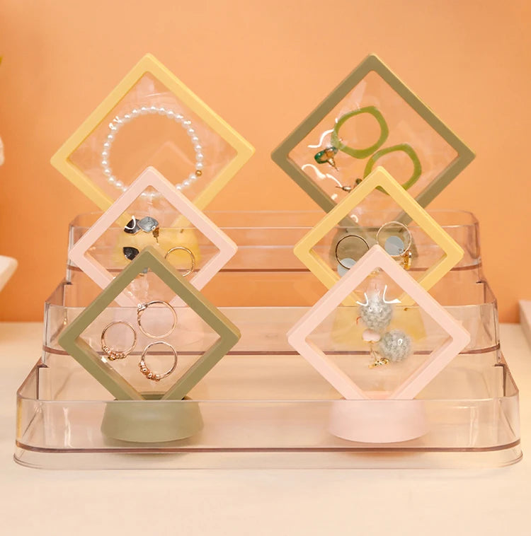 G1504  Dust-proof PE Film Bracelet Gift Packaging Box Anti-oxidation Necklace Earring Jewelry Display Storage Box