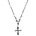 High Quality Titanium Steel Sweater Chain Punk Metal Wind Cross Pendant Necklace Men Necklace