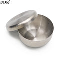 Custom Logo Stainless Steel Soap Dish Bowl Shaving Mug with Lid