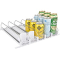 Width Ajustable Beverage Pusher Glide Spring Loaded Beer Pop Can Pusher Storage for Pantry