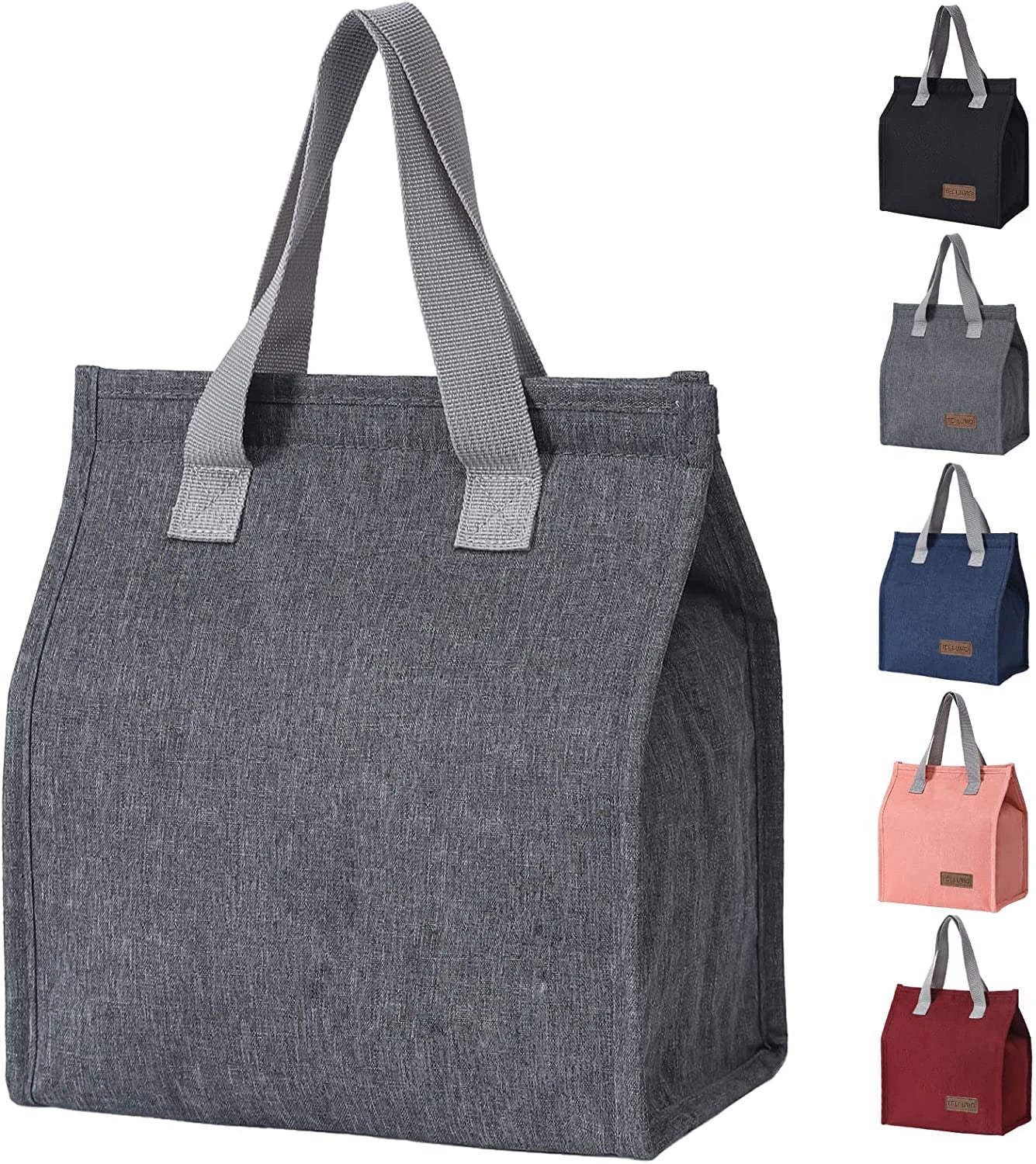 Large Insulated Leakproof Tote Reusable Polyester Cooler Bag for Office School or Beach for Women and Men