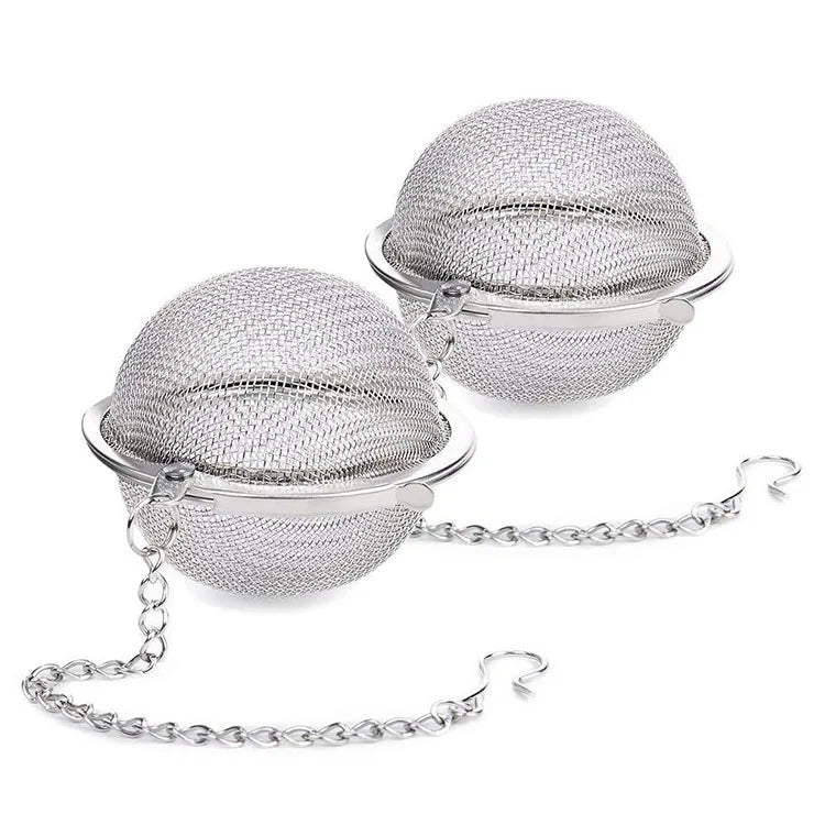 4.5cm 5.5cm 7cm 9cm Wire Mesh Tea Infuser Filter Stainless Steel Tea Ball with Chain