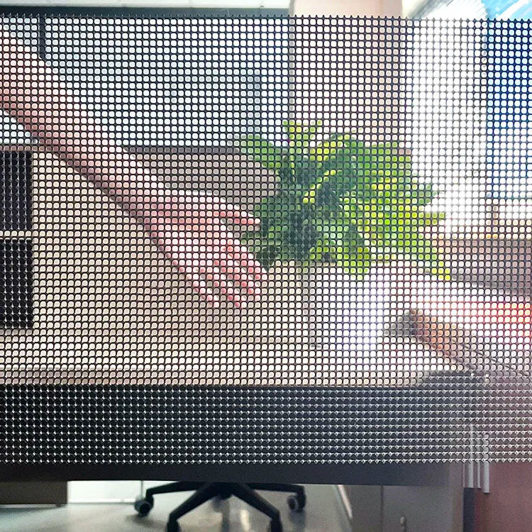 South Korea Transparent LED Video Wall P3.91 Simple Installation See Through LED Screen for Mall Advertising