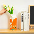 Custom Nordic Home Wedding Decorative Orange Juice Box Design Ceramic Flower Vase Custom Modern Porcelain Vases