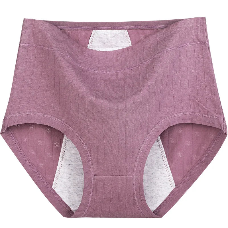 Evenyoung Period Underwear for Women Women's Underwear High Waist Cotton Breathable Full Coverage Menstrual Panties Brief