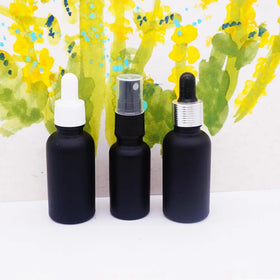 Luxury Eco Friendly Matt Black 50ml Essential Oil Bottle for Cosmetic Packaging