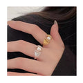 Korean Style Artificial Pearl Shell Shape Open Rings for Women Real 925 Sterling Silver Gifts Fine Jewelry