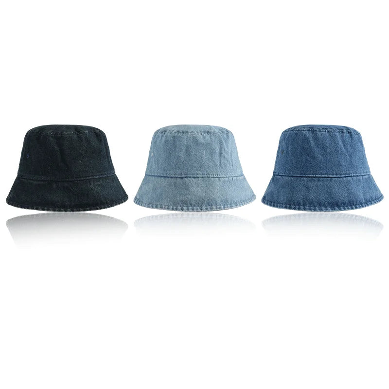 Outdoor Embroidery Summer Unisex Fishing Cap Custom  Knit Cotton Fisherman Bucket Hat