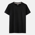 Men's Oversize 100% Cotton T-Shirt 180G Solid Pattern Drop Shoulder Custom Logo Back White Grey Customizable Blank T-Shirt