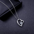Classic Fashion Stainless Steel Heart Pendant Necklace Wholesale Crystal Zircon Lover Heart Necklace for Women Valentine's Day