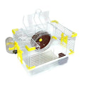 Villa Small Garden Solid Pattern Plastic Hamster Cage Toy Castle with Button Closure for Pet Supplies and Hamster Enclosure