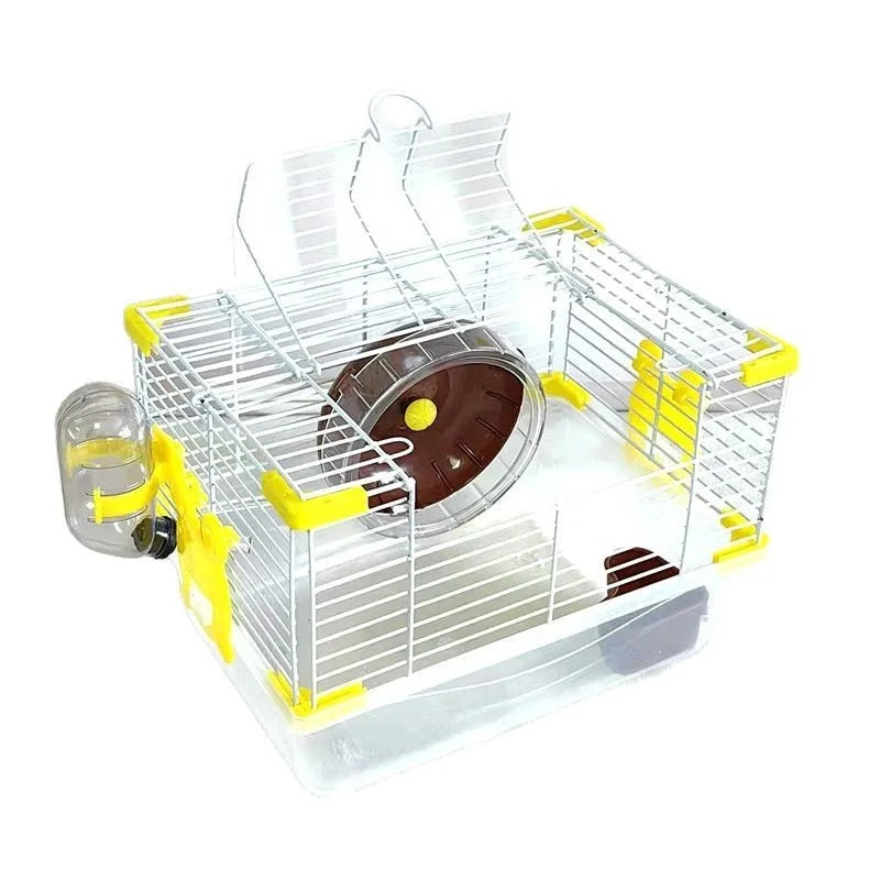 Villa Small Garden Solid Pattern Plastic Hamster Cage Toy Castle with Button Closure for Pet Supplies and Hamster Enclosure