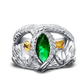 Real 925 Sterling Silver Aragorn Rings of Barahir LOTR Wedding Ring for Men Movie Fan Jewelry