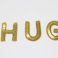 Sequin Letter Golden  Individual HUG Embroidery Patches