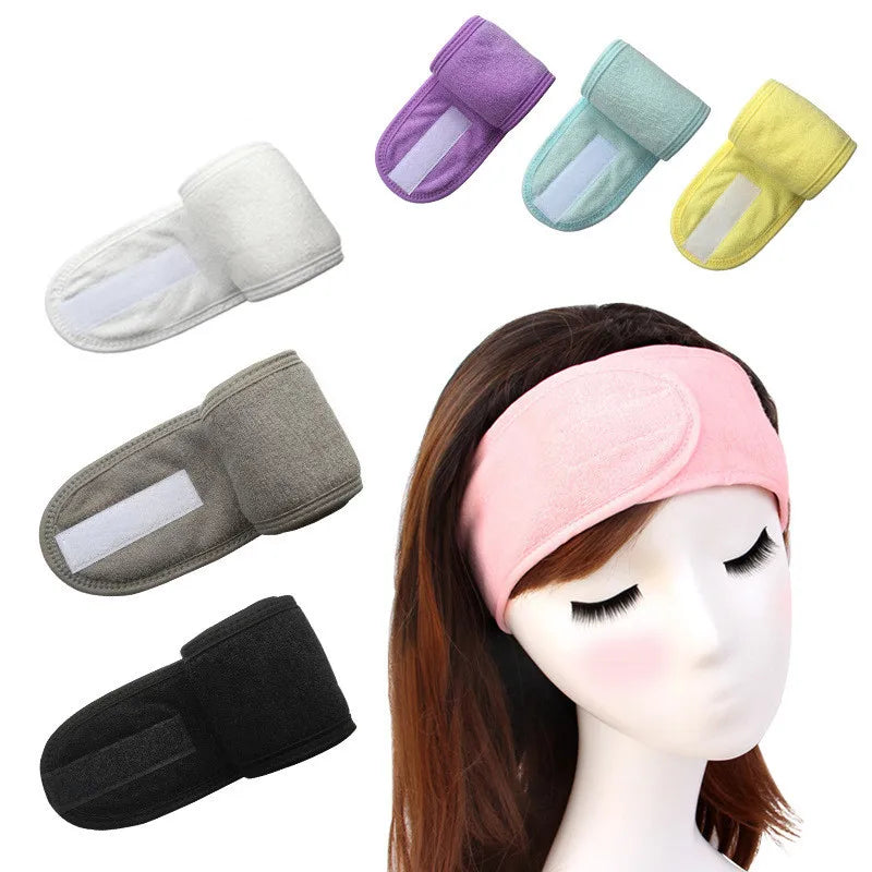 Facial Headband Toweling Hair Accessories Hair Wrap Makeup Salon Spa Adjustable Soft Women Fashion XS Brand
