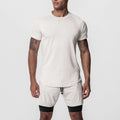 Men Sports Shirt Short Sleeve Plain Running Gym Workout Top Training Quick Dry Tshirt