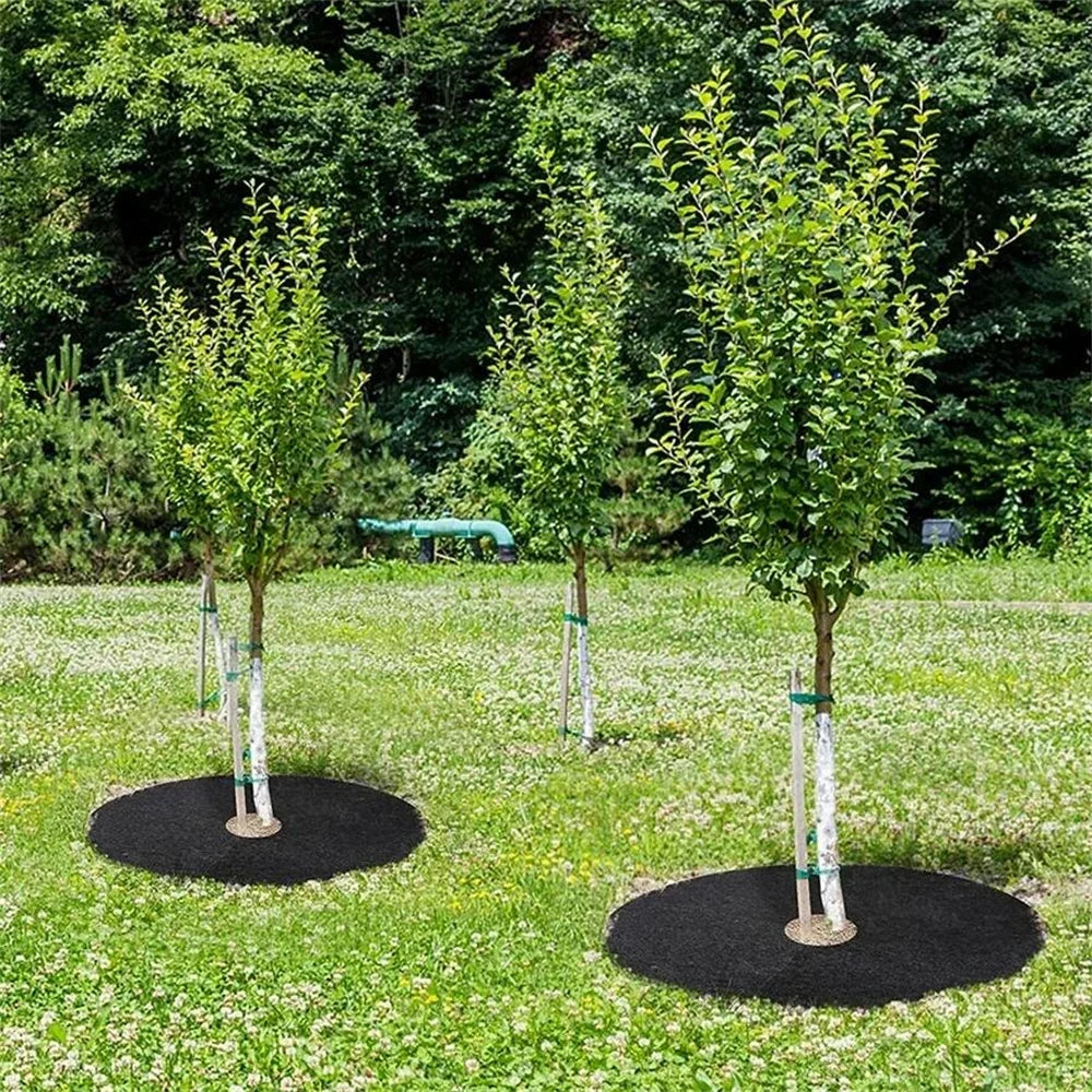82CM Diameter Round Weed Barrier Protector Mat Plant Cover Anti Grass Gardening Fabric Weed Control