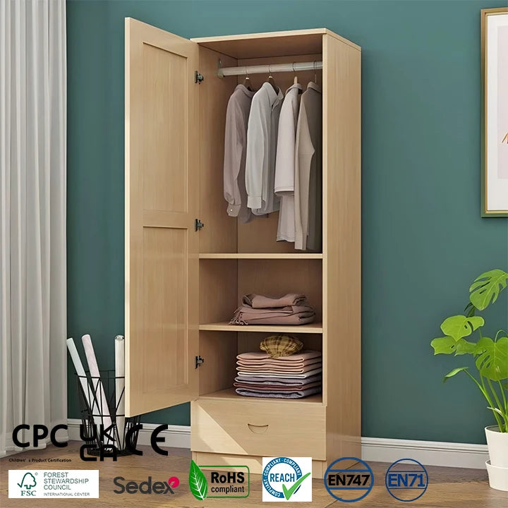 Custom Heavy Duty Modern Designs Wood Bedroom Furniture Storage White Wardrobes