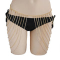 Wholesale Thigh Body Chain Jewelry Geometric Sexy Belly Chains for the Waist Rhinestone Multi Layer Tassel Body Chain