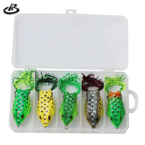 Factory Price 6cm 15g Silicone Plastic Soft Frog Artificial Soft Bait Topwater Fishing Lure Kit for River and Lake