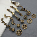 Hot Sale American European Style Furniture Drawer Pull Knob Solid Kitchen Cabinet Handle Antique Brass