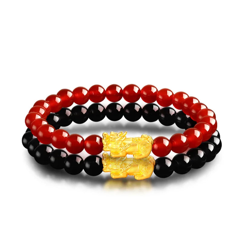 Fashion Gold Plated Charm Fengshui Pi Xiu Piyao Women Good Luck Feng Shui Pixiu Bracelet Jewelry