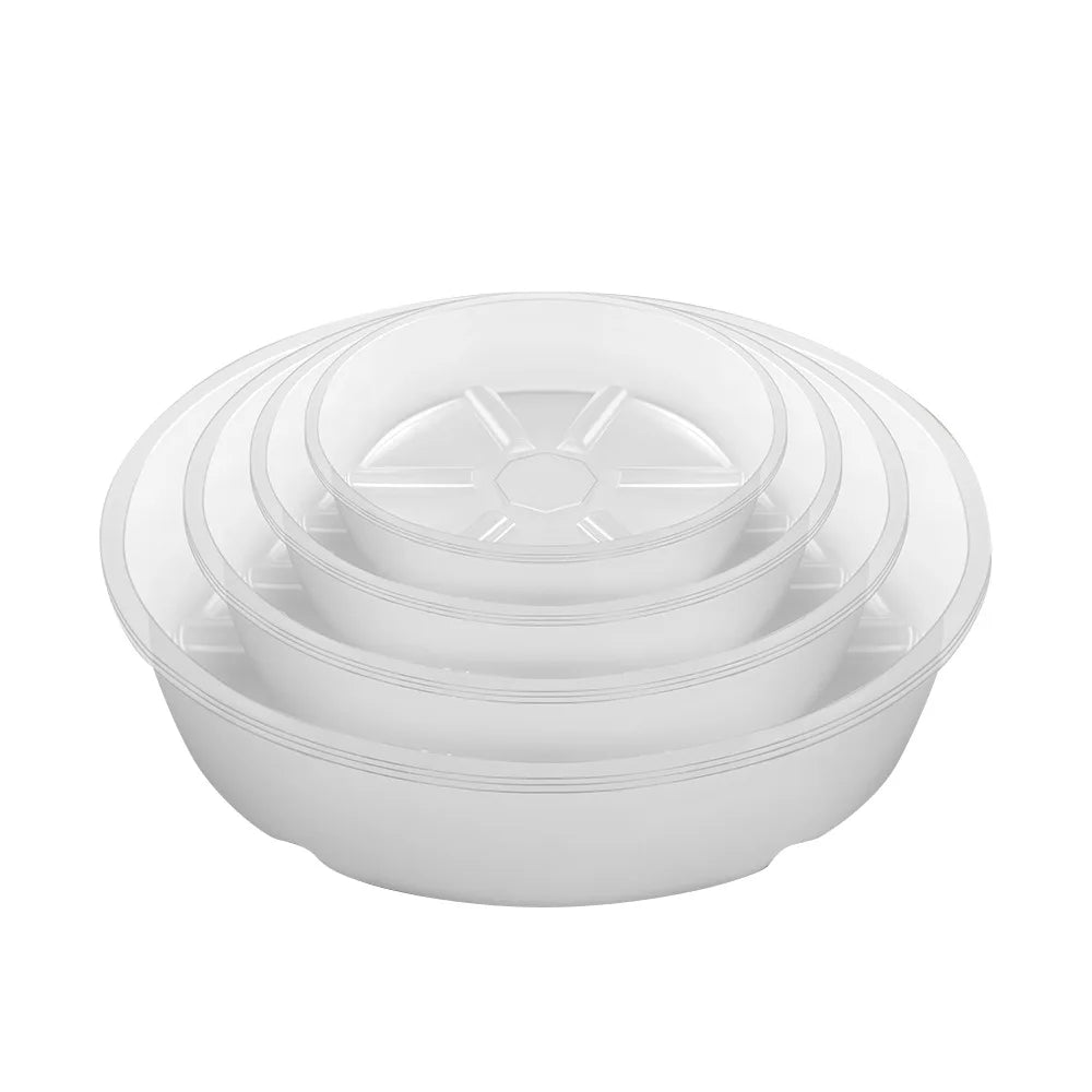 Wholesale Pellucid Round Plastic Plant Saucer Garden Drip Tray Flower Pot Tray for Garden Decoration