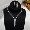DAIHE Set-3373 Luxury Engagement Wedding Jewelry Necklace and Earring Set Women's Alloy Simple Design