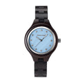 2025 Latest for DODO DEER Women's Fashion Wooden Wristwatch Christmas Gift Rhinestone Shell Dial Quartz 37mm Business Pointer