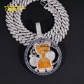 Unique Piece Charms Jewelry Custom Moissanite Hour Glass Pendant 3 Inches Spinning Iced Out Full Colored Diamonds Pendant