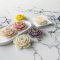 Aromatherapy Candle Silicone Mold 3d Camellia Flower Shape Handmade Soap Silicone Mould Diy Plaster Resin Ornament Crystal Drip