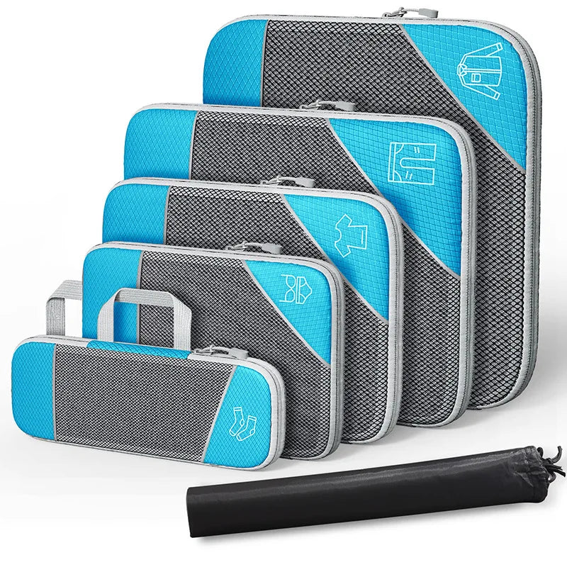 Compression Packing Cubes for Travel Luggage and Backpack Organizer Packaging Cubes for Clothes