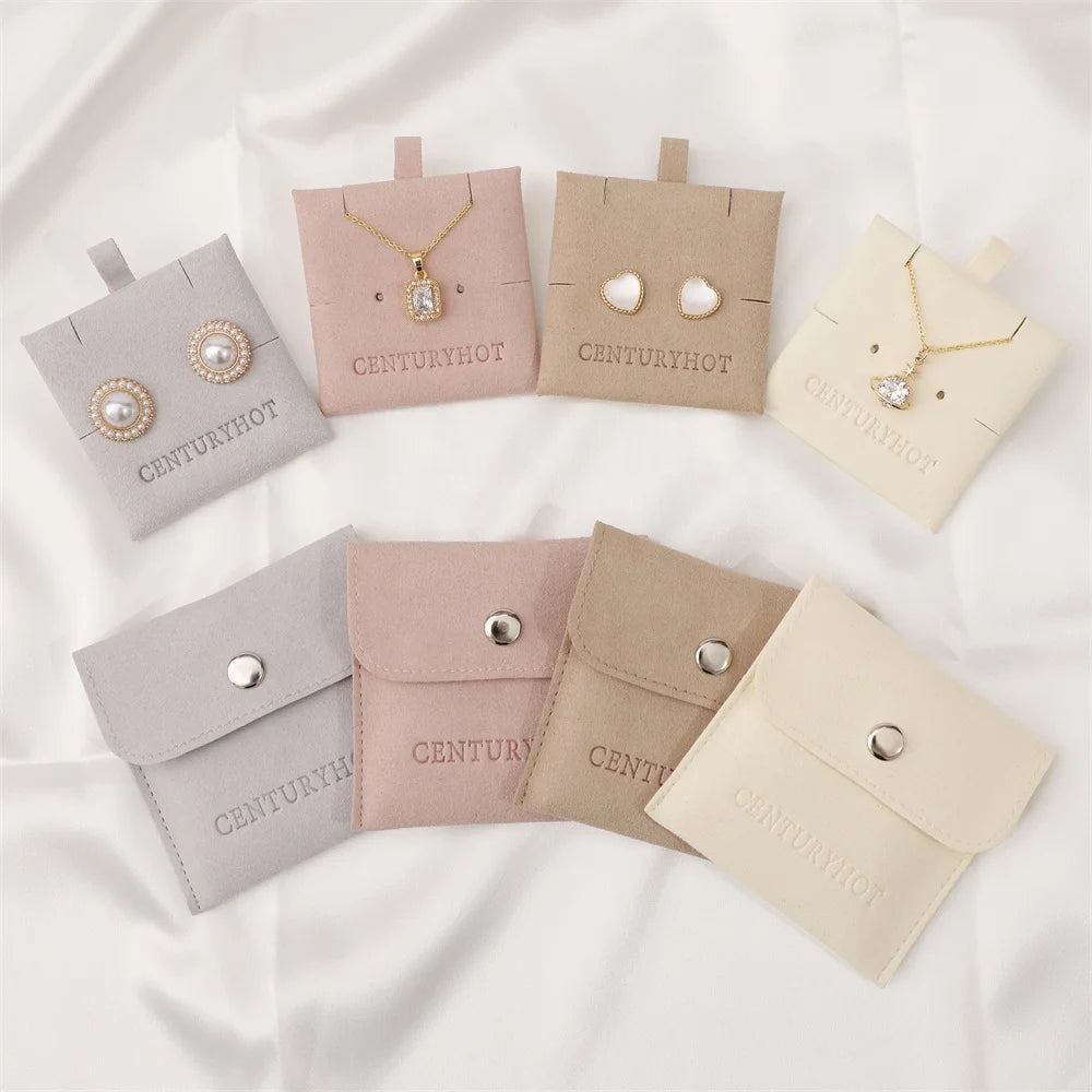 PUPPYSEW Microfiber Jewelry Bag with Insert Pad  Velvet Jewelry Pouch with Insert  Jewelry Packaging  Bag With Logo