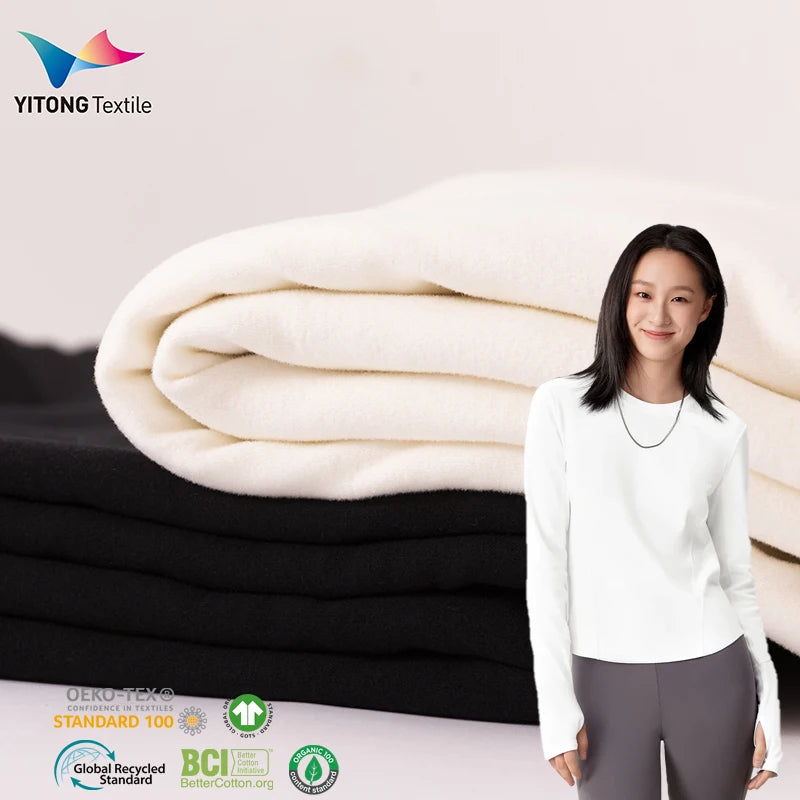 Wholesale 260 Gsm Cotton Knit Fabrics Cotton Spandex Fabric 95% Cotton 5% Spandex Fabric for T Shirt Clothing