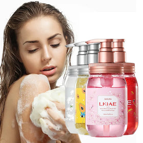 Strawberry Perfumed Organic Nourishing Moisturizing Skin Whitening Foaming Body Wash Shower Gel 500ml for Women