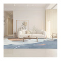Abstract Blue Multi Modern Contemporary Carpet Throw Rugs Polyester for Entryway