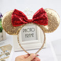 Wholesale Shiny Glitter Big Bow Headband Cartoon Hair Accessories for Party Shiny Glitter Fabric Hairband