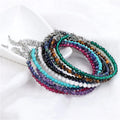 New Arrival Bohemian 4mm Tiny Bead Bracelet Natural Stone Beaded Bracelet Faceted Crystal Amethyst Bracelet for Women
