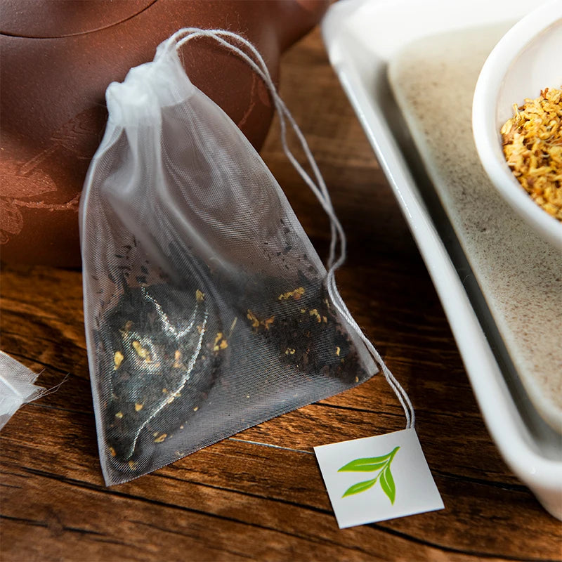 Heat Seal Nylon Triangle Tea Bag Disposable Flower Tea Chinese Pyramid Tea Bag