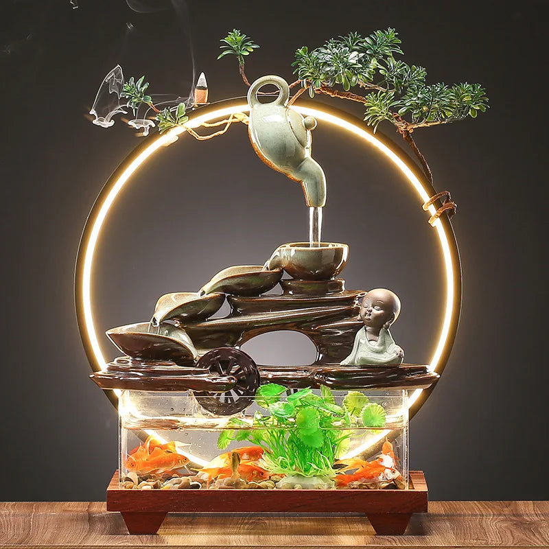 Stick Holder Detachable Home Portable Insert Wholesale Led Light Backflow Waterfall Incense Burner