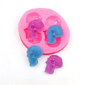 XGY-33 Silicone Chocolate Mould with 4 Skull Shape. Silicone Sugar Lace Mould 3D Fondant Mermaid Tail Cake Mold Silicone Mold