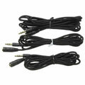 1.5M/3M/5M 3.5mm Black Jack Headphone EarPhone Extension Extender Male to Female Cable Super Low Noise