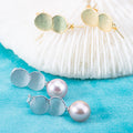 E010837 S925 Pearl Earring 925 Sterling Silver DIY 6-8mm Natural Freshwater Pearl Stud Earring for Women