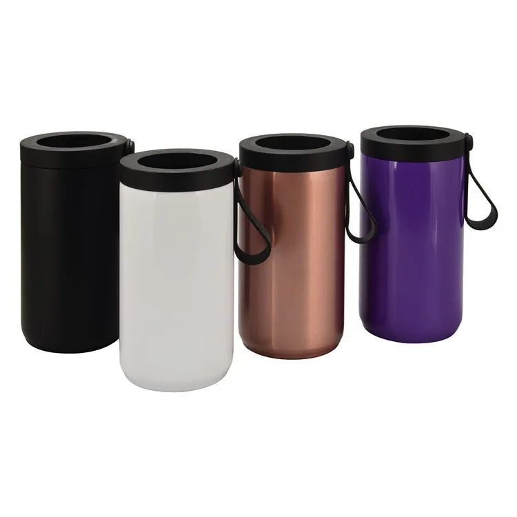 Custom Stainless Steel 4 in 1 Glitter Stainless Slim Beer 12 Oz Skinny Sublimation Can Cooler