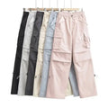 Windproof Leisure Drawstring Women Girls Outdoor High Waist Long Lightweight Workout Pocket Cargo Pants