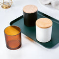 Wholesale Customized Luxury Frosted Empty Glass Candle Jars for Home Decoration Christmas Use Candle Making